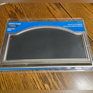 Address plaque- satin nickel finish